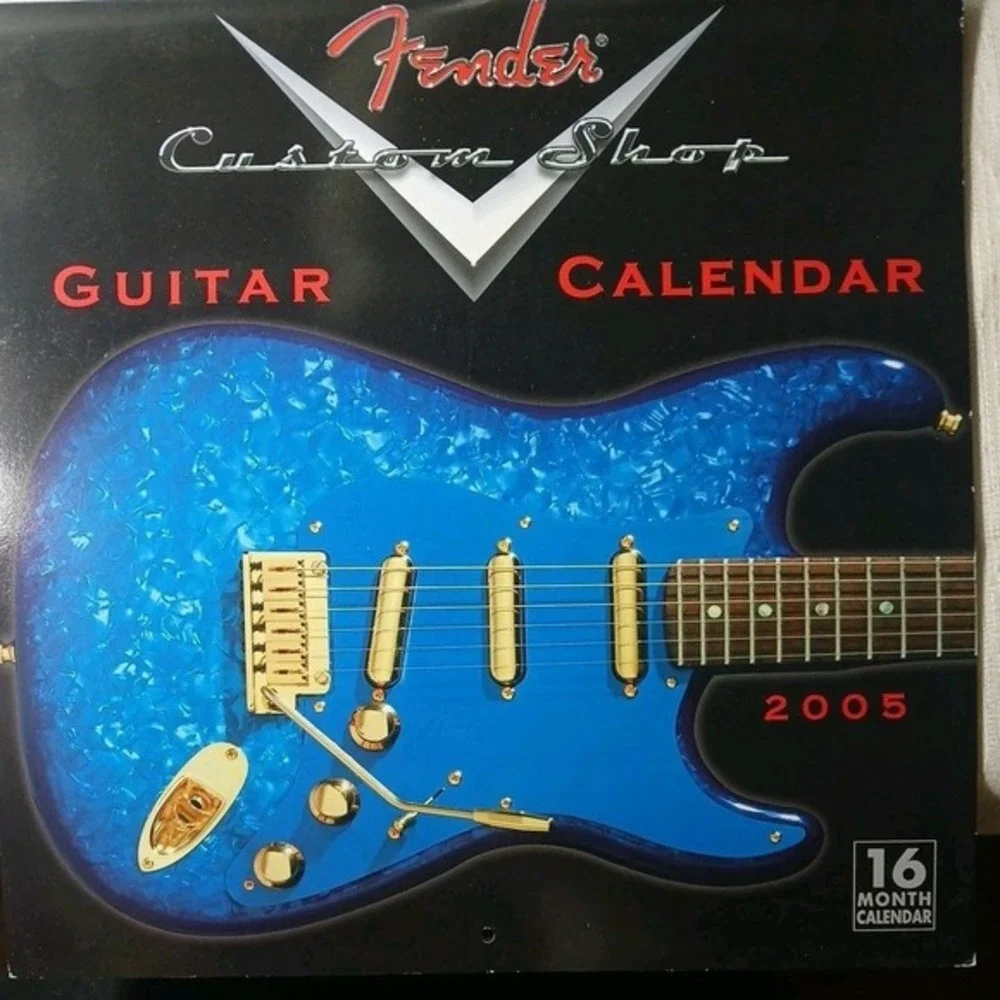 Vintage 2005 Fender Guitar Custom Shop Calendar 16‎ Months Euc 2033